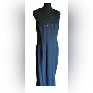EUC- Liz Claiborne, Beaded Evening Dress/ Liz Claiborne Night/ size 10